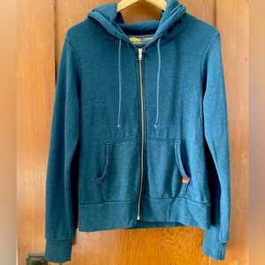 Aviator Nation Bolt Hoodie- Navy, Unisex Size XS.